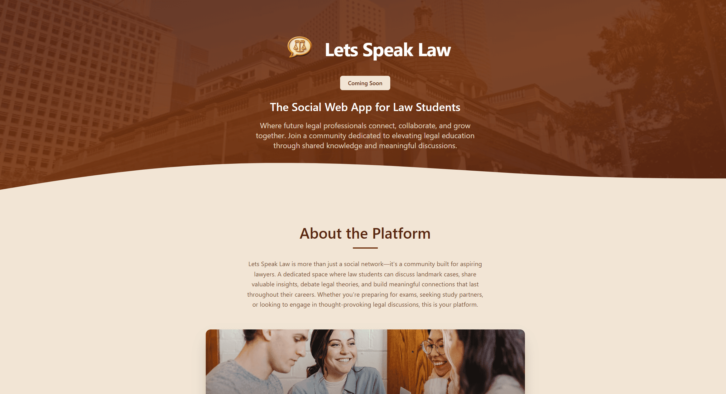 Let's Speak Law social media platform for law students