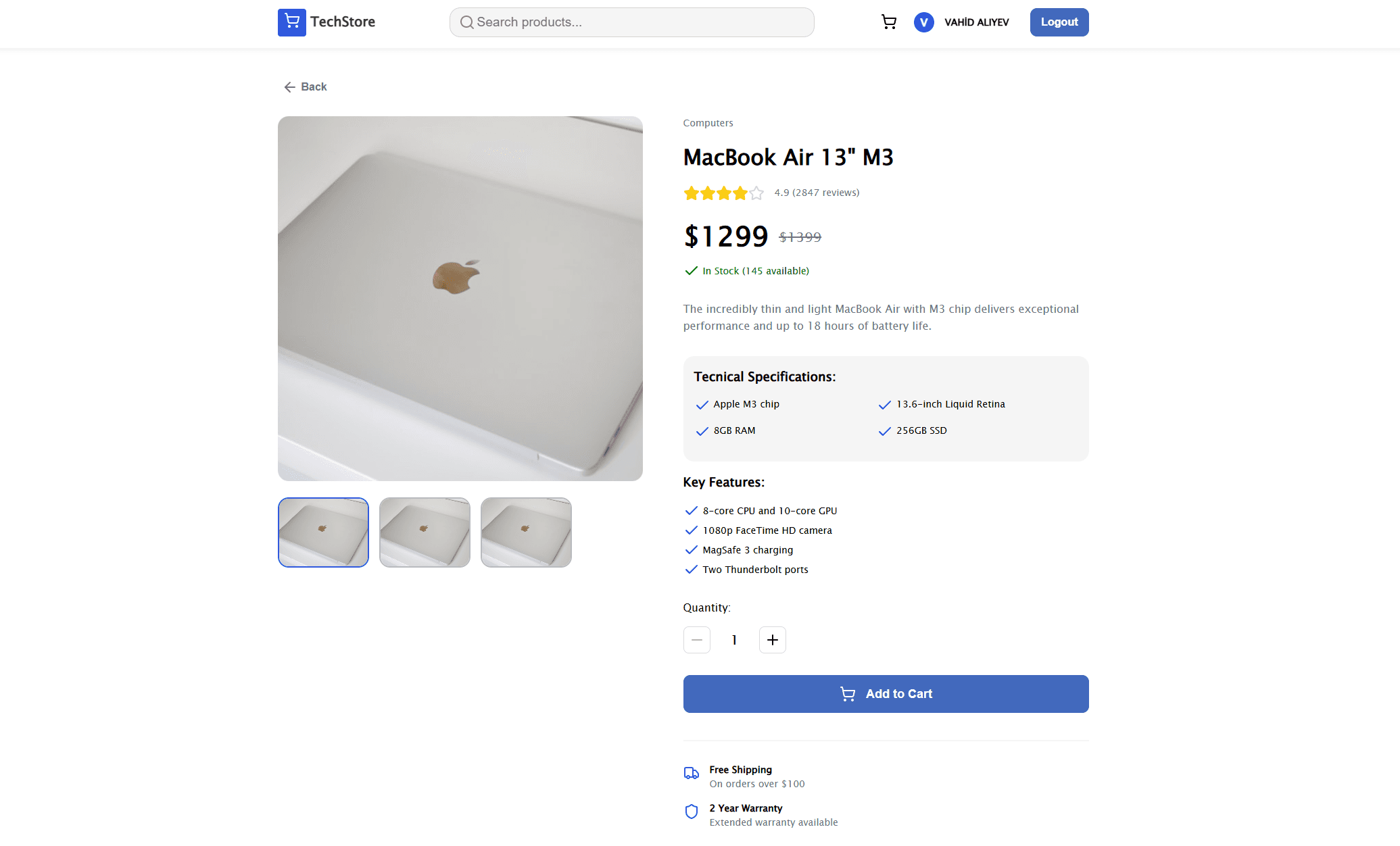 Tech Store product details