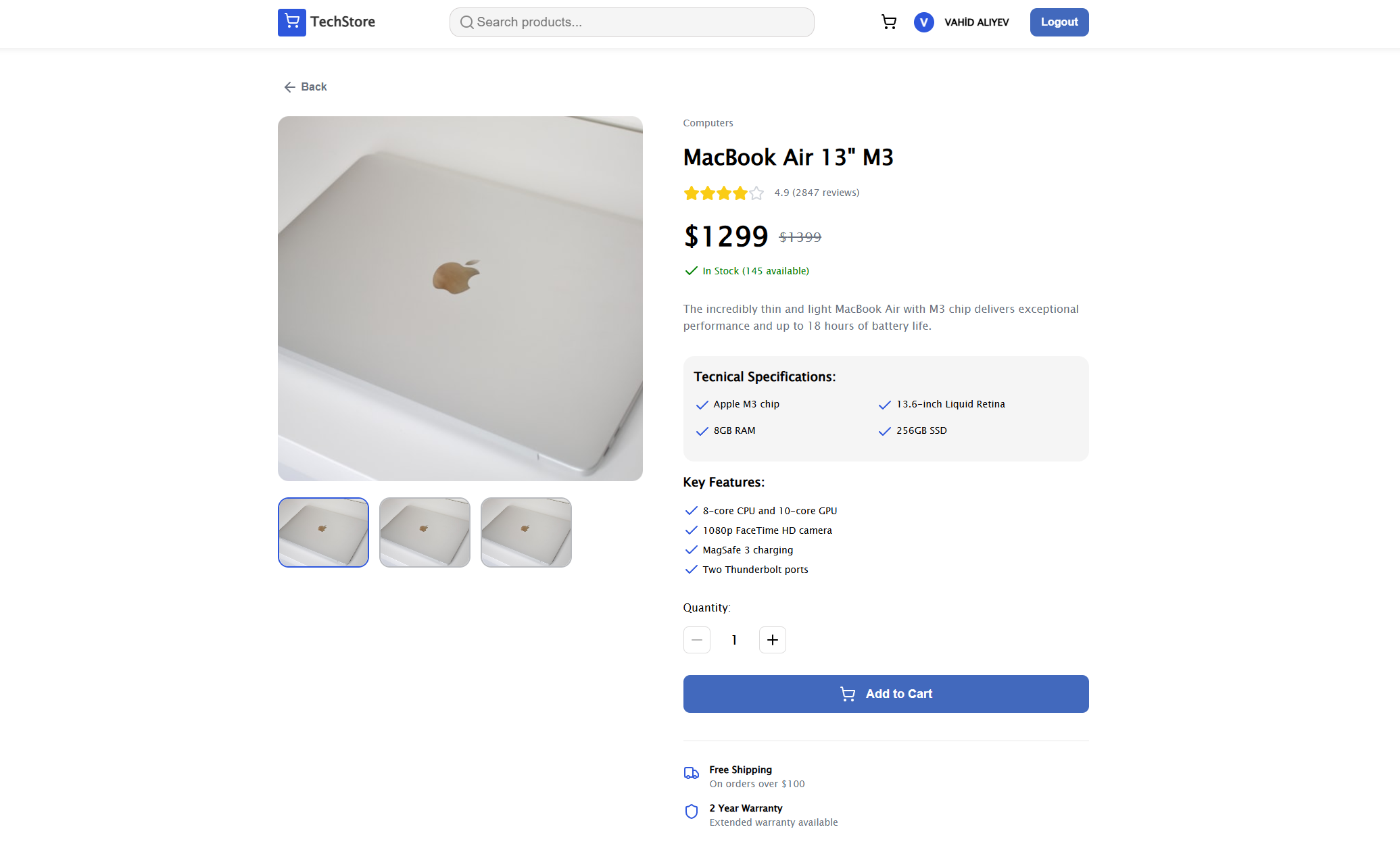 Tech Store product details